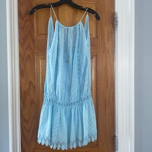 Mellisa Odabash adorable beach, cover up in a beautiful light blue.